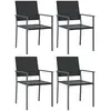 vidaXL Chaises de jardin lot de 6 noir 54x62,5x89 cm résine tressée