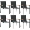 vidaXL Chaises de jardin lot de 6 noir 55x61,5x90cm textilène et acier