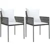 vidaXL Chaises de jardin et coussins lot de 4 marron 54x61x83 cm rotin