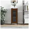 vidaXL Buffet Chêne marron 34,5x34x90 cm Bois d'ingénierie