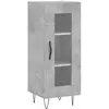 vidaXL Buffet Gris béton 34,5x34x90 cm Bois d'ingénierie
