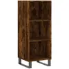 vidaXL Buffet chêne fumé 34,5x32,5x90 cm bois d'ingénierie