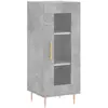vidaXL Buffet Gris béton 34,5x34x90 cm Bois d'ingénierie
