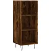 vidaXL Buffet chêne fumé 34,5x32,5x90 cm bois d'ingénierie