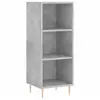 vidaXL Buffet gris béton 34,5x32,5x90 cm bois d'ingénierie