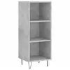 vidaXL Buffet gris béton 34,5x32,5x90 cm bois d'ingénierie
