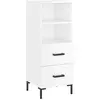 vidaXL Buffet Blanc brillant 34,5x34x90 cm Bois d'ingénierie