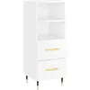 vidaXL Buffet Blanc brillant 34,5x34x90 cm Bois d'ingénierie