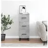 vidaXL Buffet Gris béton 34,5x34x90 cm Bois d'ingénierie
