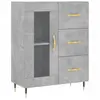 vidaXL Buffet gris béton 69,5x34x90 cm bois d'ingénierie