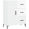 vidaXL Buffet Blanc brillant 69,5x34x90 cm Bois d'ingénierie