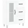 vidaXL Buffet Blanc brillant 69,5x34x90 cm Bois d'ingénierie