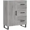 vidaXL Buffet sonoma gris 69,5x34x90 cm bois d'ingénierie