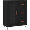vidaXL Buffet noir 69,5x34x90 cm bois d'ingénierie