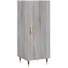 vidaXL Buffet Sonoma gris 34,5x34x90 cm Bois d'ingénierie