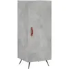 vidaXL Buffet Gris béton 34,5x34x90 cm Bois d'ingénierie
