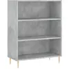 vidaXL Bibliothèque gris béton 69,5x32,5x90 cm bois d'ingénierie
