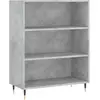 vidaXL Bibliothèque gris béton 69,5x32,5x90 cm bois d'ingénierie