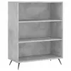 vidaXL Bibliothèque gris béton 69,5x32,5x90 cm bois d'ingénierie