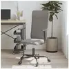 vidaXL Chaise de bureau réglable en hauteur gris foncé tissu