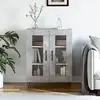 vidaXL Buffet gris béton 69,5x34x90 cm bois d'ingénierie