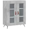 vidaXL Buffet gris béton 69,5x34x90 cm bois d'ingénierie