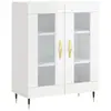 vidaXL Buffet Blanc brillant 69,5x34x90 cm Bois d'ingénierie