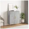 vidaXL Buffet gris béton 69,5x34x90 cm bois d'ingénierie