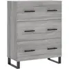 vidaXL Buffet sonoma gris 69,5x34x90 cm bois d'ingénierie