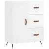 vidaXL Buffet Blanc brillant 69,5x34x90 cm Bois d'ingénierie