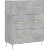 vidaXL Buffet gris béton 69,5x34x90 cm bois d'ingénierie