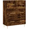 vidaXL Buffet chêne fumé 69,5x34x90 cm bois d'ingénierie