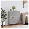 vidaXL Buffet sonoma gris 69,5x34x90 cm bois d'ingénierie
