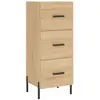 vidaXL Buffet Chêne sonoma 34,5x34x90 cm Bois d'ingénierie