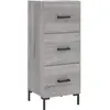 vidaXL Buffet Sonoma gris 34,5x34x90 cm Bois d'ingénierie