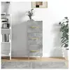vidaXL Buffet Gris béton 34,5x34x90 cm Bois d'ingénierie