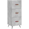 vidaXL Buffet Gris béton 34,5x34x90 cm Bois d'ingénierie