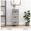 vidaXL Buffet Sonoma gris 34,5x34x90 cm Bois d'ingénierie