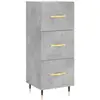 vidaXL Buffet Gris béton 34,5x34x90 cm Bois d'ingénierie