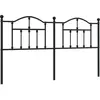 vidaXL Tête de lit métal noir 180 cm