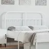 vidaXL Tête de lit métal blanc 135 cm