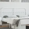 vidaXL Tête de lit métal blanc 180 cm