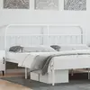 vidaXL Tête de lit métal blanc 193 cm