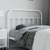 vidaXL Tête de lit métal blanc 100 cm