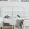 vidaXL Tête de lit métal blanc 120 cm