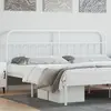 vidaXL Tête de lit métal blanc 200 cm