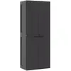 vidaXL Armoire de rangement d'extérieur noir 65x37x165 cm PP