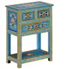 vidaXL Buffet turquoise 55x30x76 cm bois massif de manguier