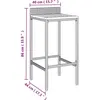 vidaXL Ensemble de bar jardin 5 pcs gris poly rotin/bois massif acacia
