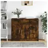 vidaXL Buffet chêne fumé 91x28x75 cm bois d'ingénierie